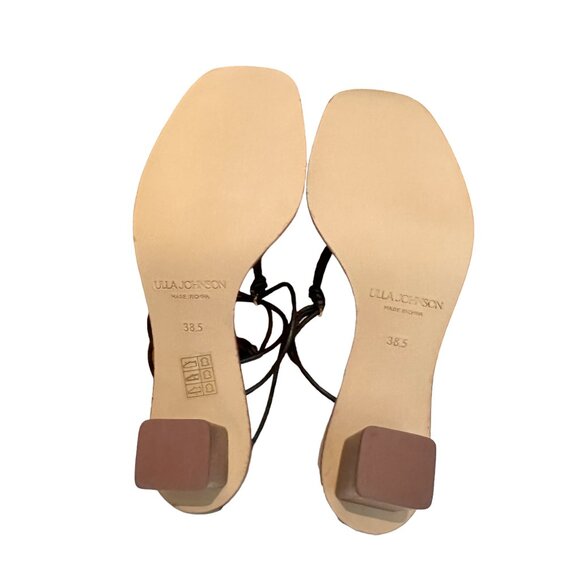 ULLA JOHNSON Nicolette Noir Sandal, Size 38.5 EU 8.5 US - Picture 7 of 10